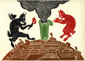 'Two Devils Setting Light To Tina's Wheelie Bin. She'll Be Livid'